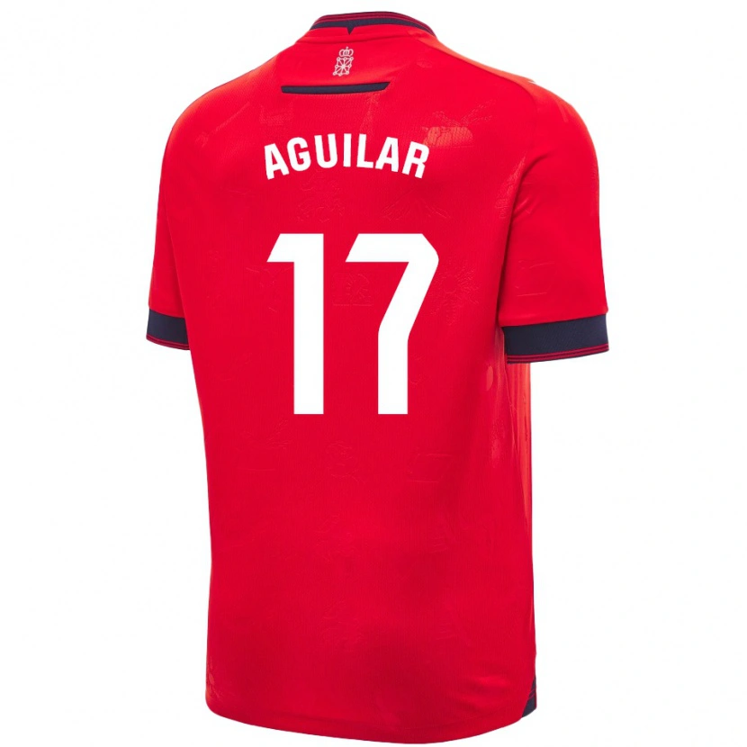 Danxen Herren Eneko Aguilar #17 Rot Weiß Heimtrikot Trikot 2024/25 T-Shirt