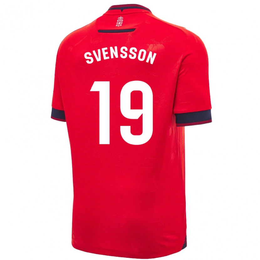 Danxen Herren Max Svensson #19 Rot Weiß Heimtrikot Trikot 2024/25 T-Shirt