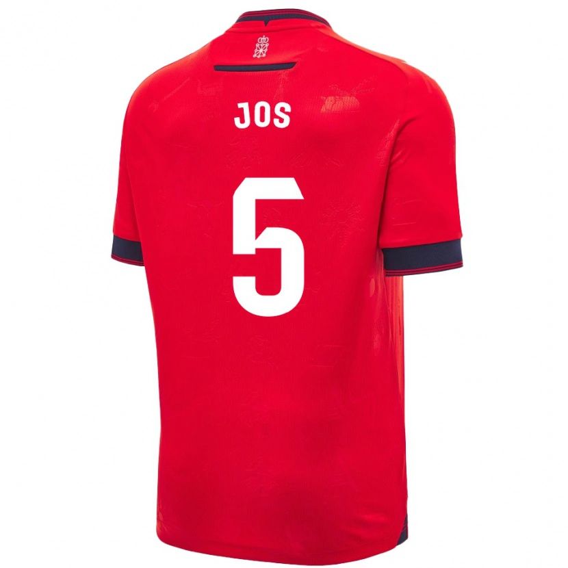 Danxen Herren Josune Urdaniz Maurin #5 Rot Weiß Heimtrikot Trikot 2024/25 T-Shirt