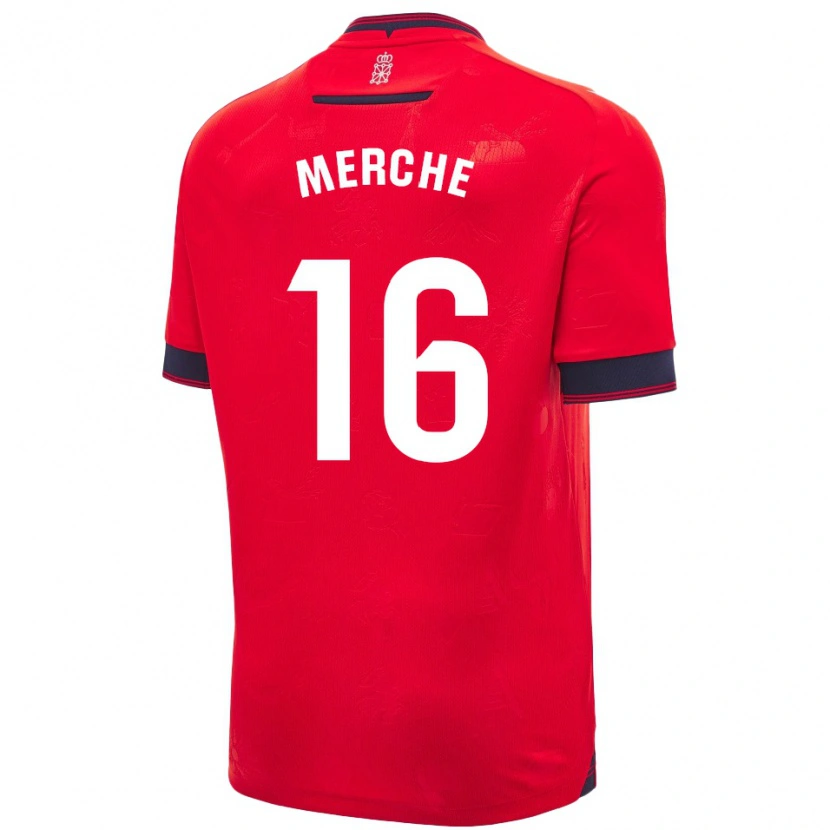 Danxen Herren Merche Izal García #16 Rot Weiß Heimtrikot Trikot 2024/25 T-Shirt