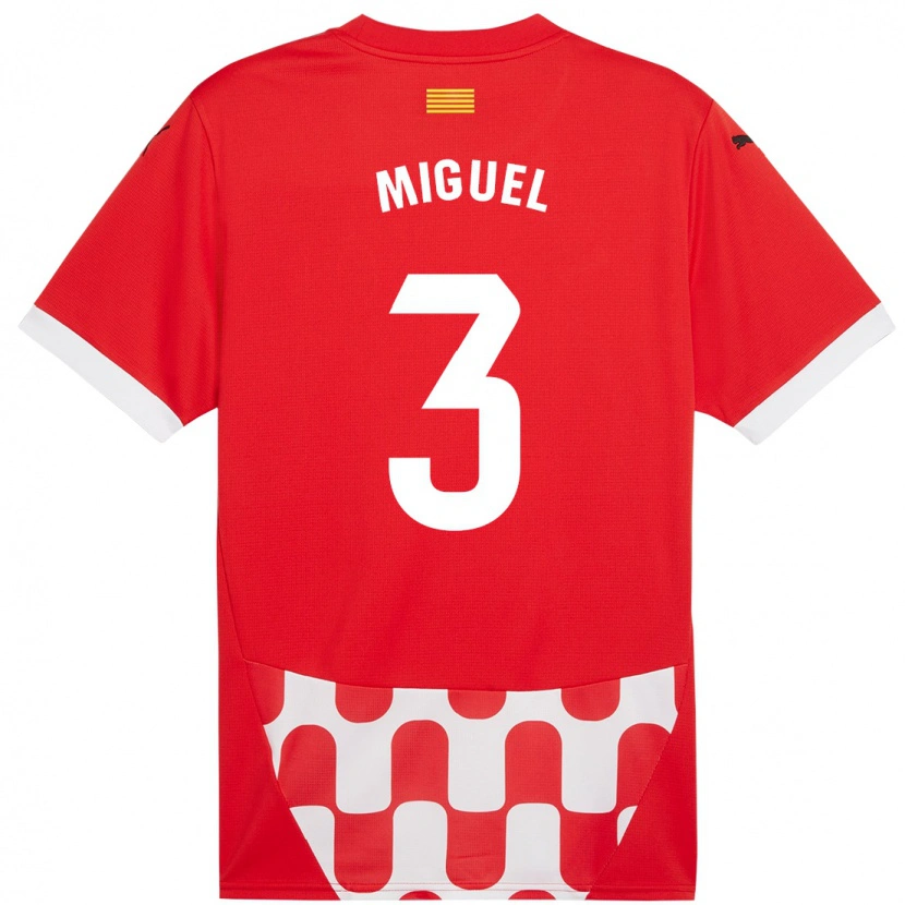 Danxen Herren Miguel Gutiérrez #3 Rot Weiß Heimtrikot Trikot 2024/25 T-Shirt