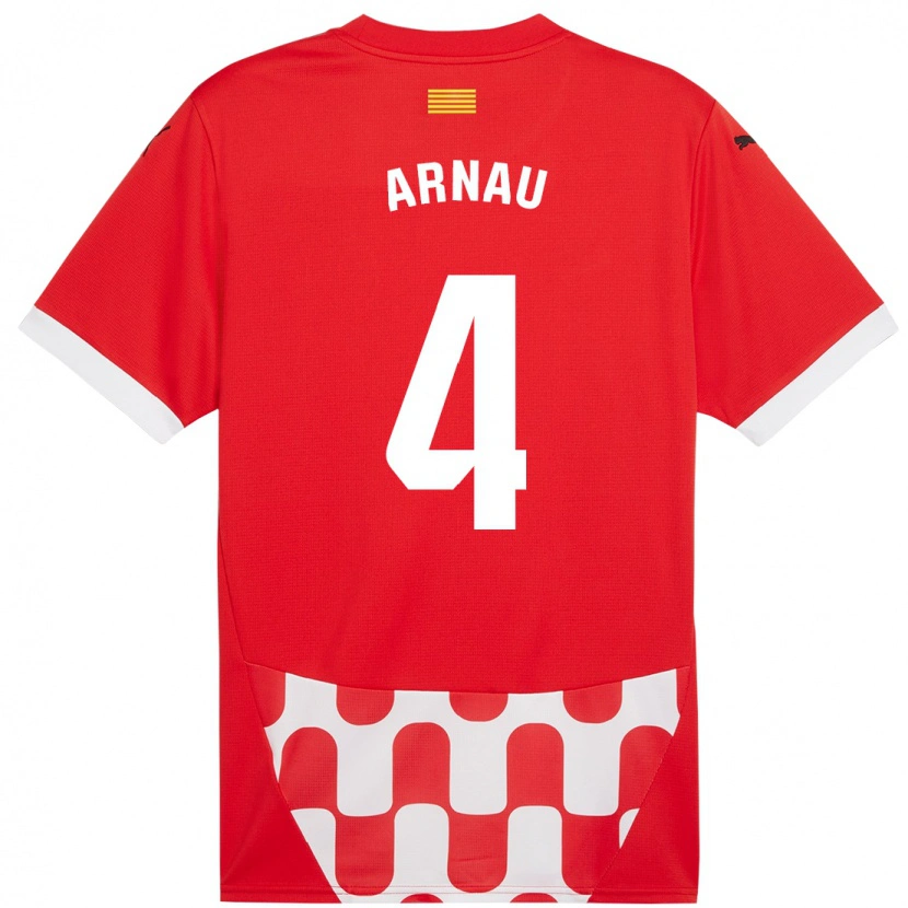 Danxen Herren Arnau Martínez #4 Rot Weiß Heimtrikot Trikot 2024/25 T-Shirt