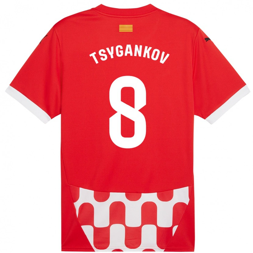 Danxen Herren Viktor Tsygankov #8 Rot Weiß Heimtrikot Trikot 2024/25 T-Shirt