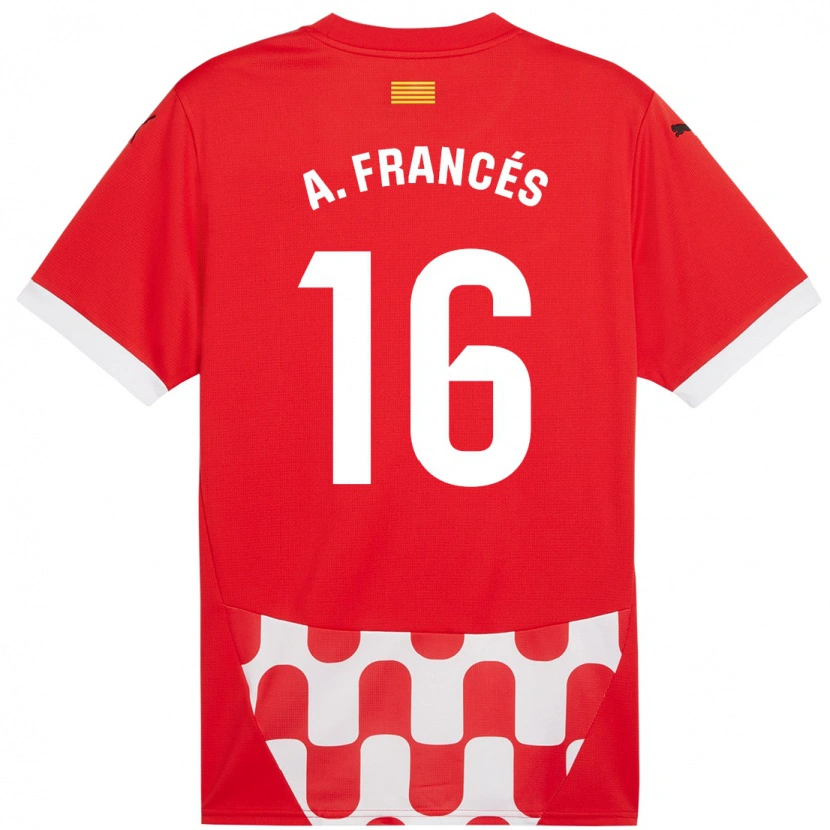 Danxen Herren Alejandro Francés #16 Rot Weiß Heimtrikot Trikot 2024/25 T-Shirt