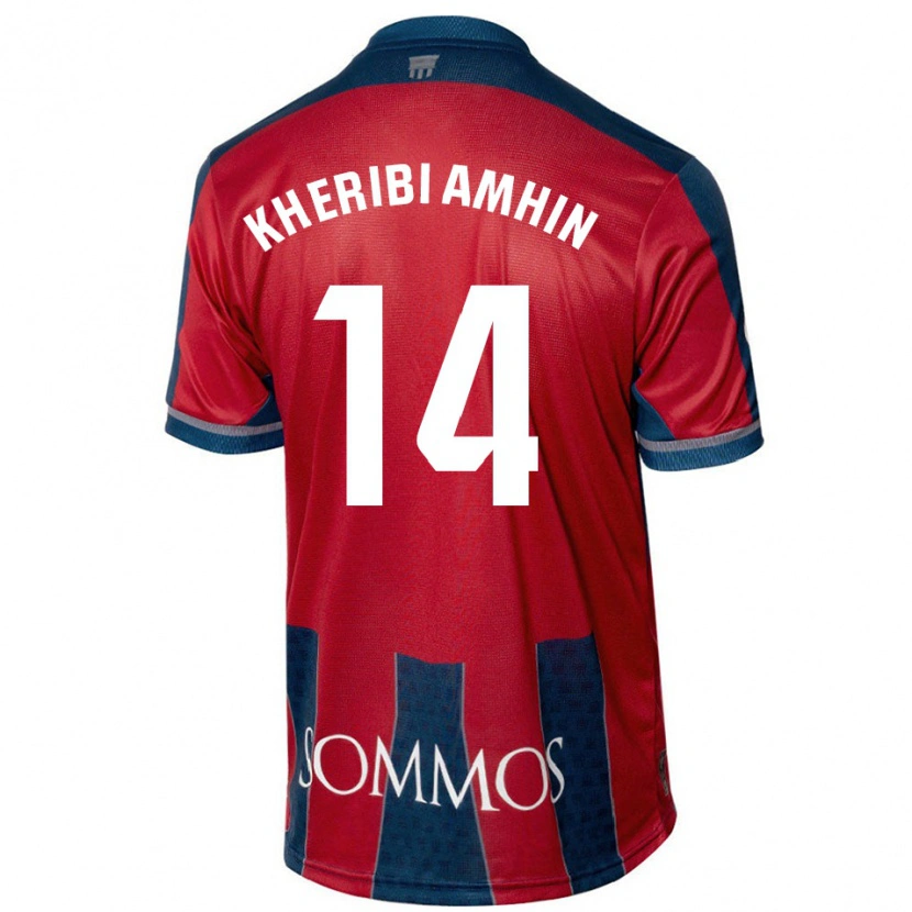 Danxen Herren Nabil Kheribi Amhin #14 Rot Blau Heimtrikot Trikot 2024/25 T-Shirt