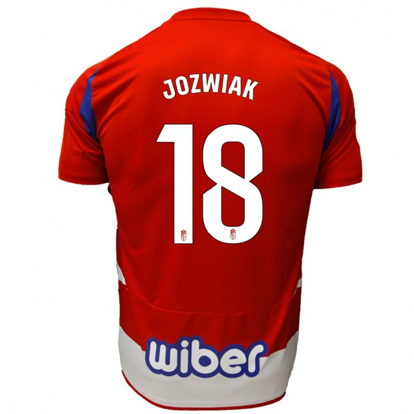 Danxen Herren Kamil Jóźwiak #18 Rot Weiß Blau Heimtrikot Trikot 2024/25 T-Shirt