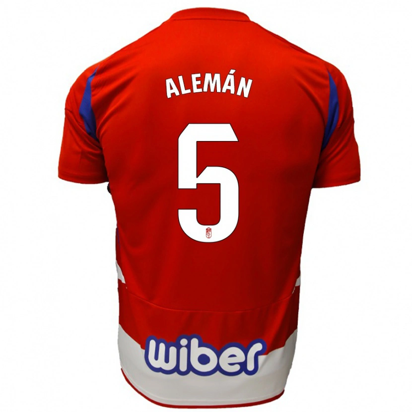 Danxen Herren Carlos Alemán #5 Rot Weiß Blau Heimtrikot Trikot 2024/25 T-Shirt