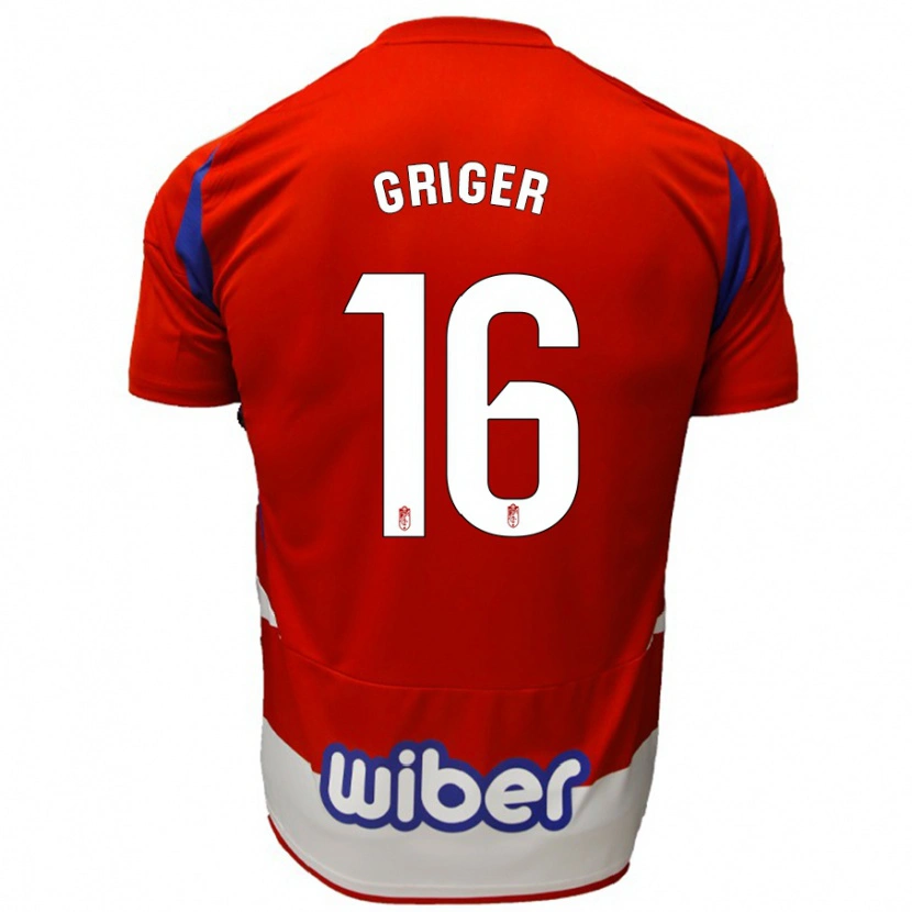Danxen Herren Adam Griger #16 Rot Weiß Blau Heimtrikot Trikot 2024/25 T-Shirt