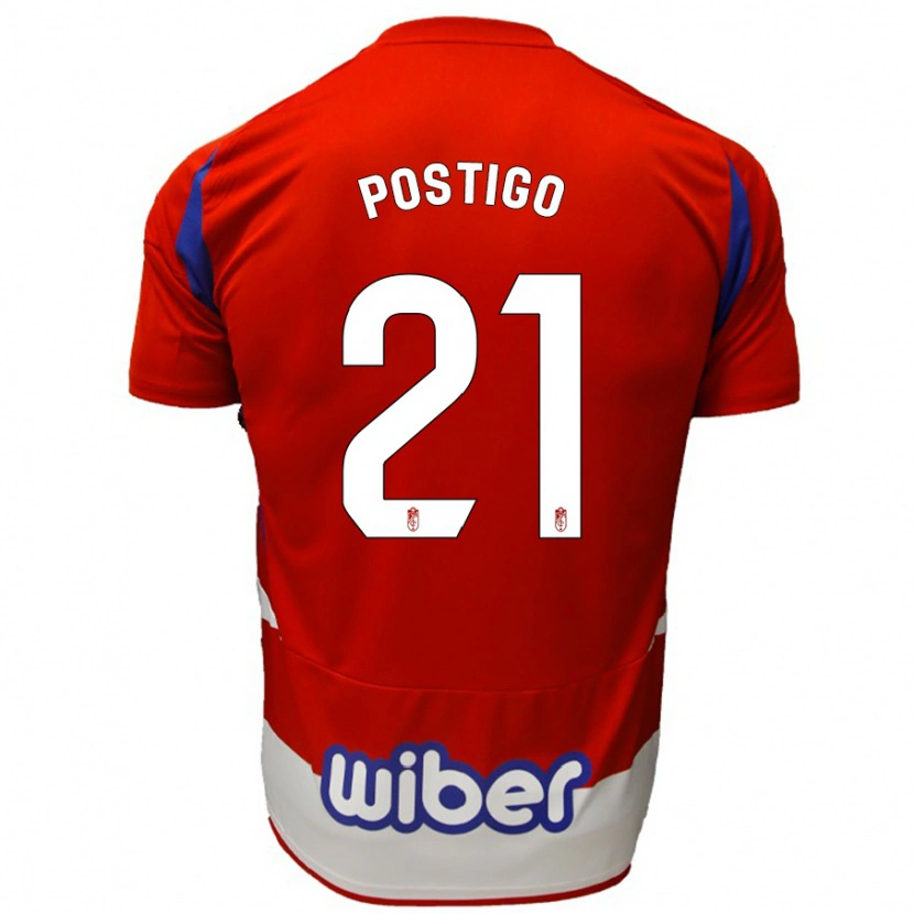 Danxen Herren Postigo #21 Rot Weiß Blau Heimtrikot Trikot 2024/25 T-Shirt