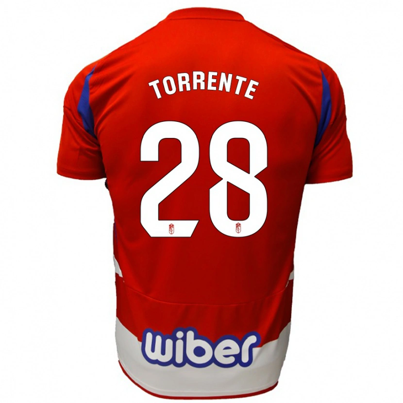 Danxen Herren Raúl Torrente #28 Rot Weiß Blau Heimtrikot Trikot 2024/25 T-Shirt