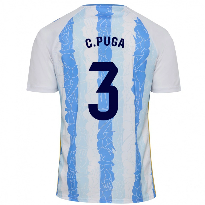 Danxen Herren Carlos Puga #3 Weiß Blau Heimtrikot Trikot 2024/25 T-Shirt