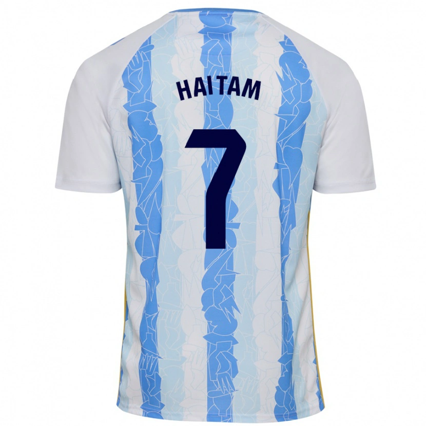 Danxen Herren Haitam Abaida #7 Weiß Blau Heimtrikot Trikot 2024/25 T-Shirt