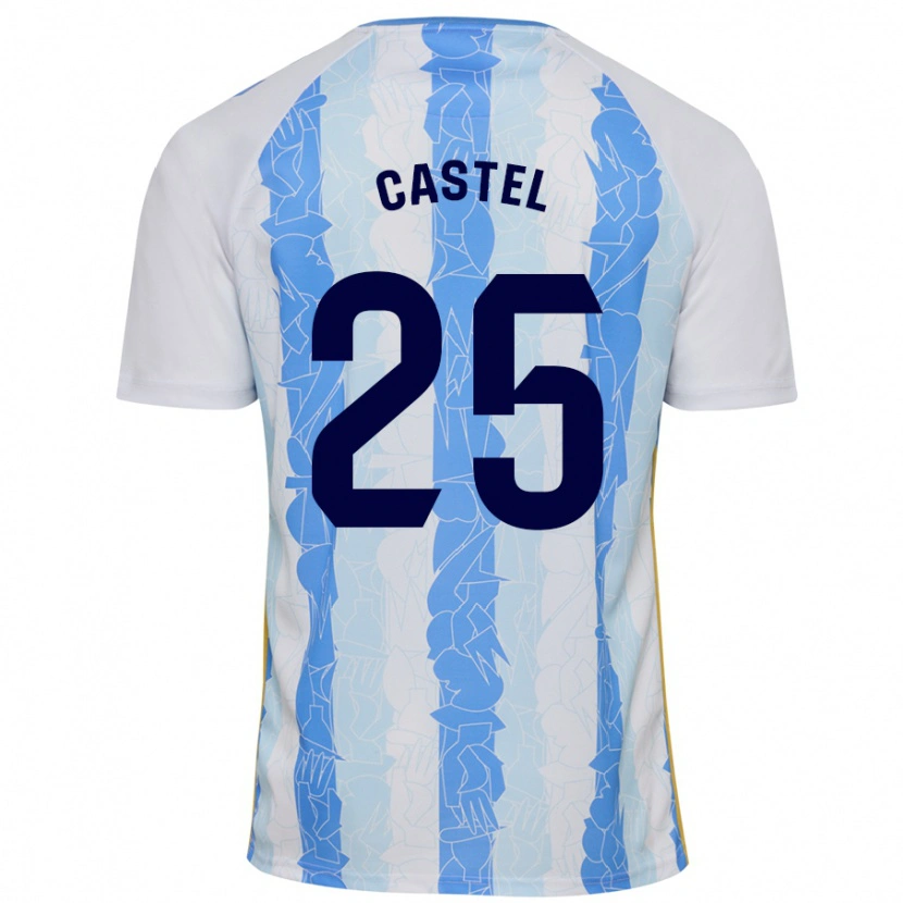 Danxen Herren Sergio Castel #25 Weiß Blau Heimtrikot Trikot 2024/25 T-Shirt