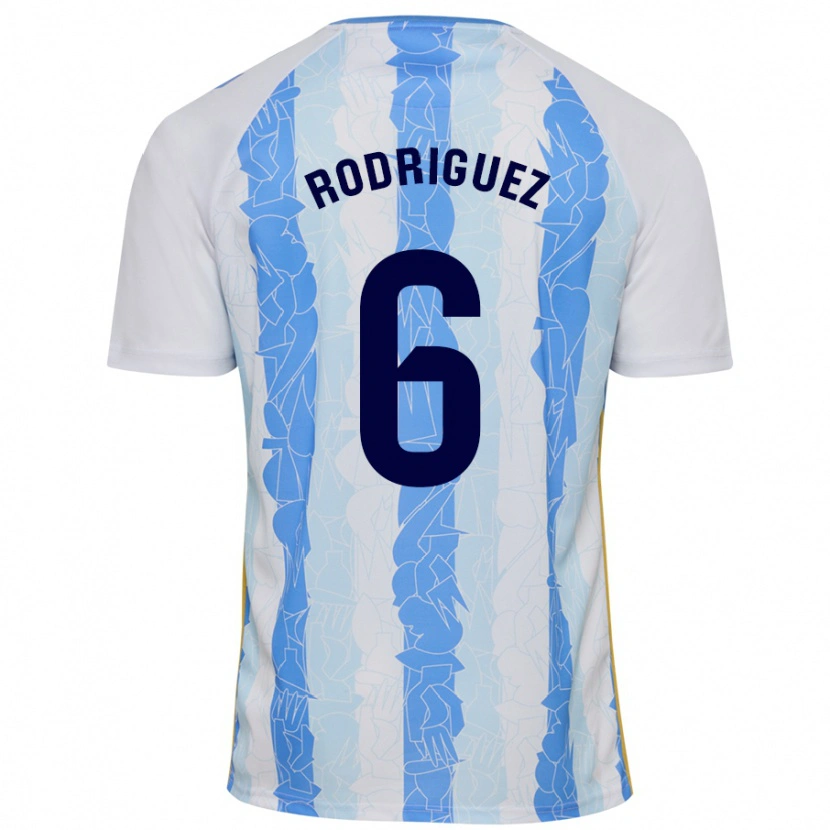 Danxen Herren Rafa Rodríguez #6 Weiß Blau Heimtrikot Trikot 2024/25 T-Shirt