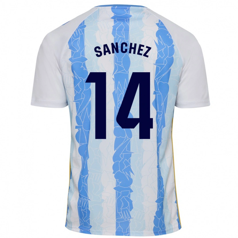 Danxen Herren Rubén Sánchez #14 Weiß Blau Heimtrikot Trikot 2024/25 T-Shirt