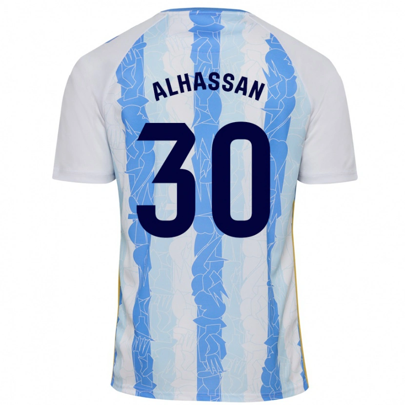 Danxen Herren Mubarak Alhassan #30 Weiß Blau Heimtrikot Trikot 2024/25 T-Shirt