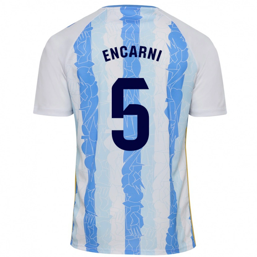 Danxen Herren Encarni #5 Weiß Blau Heimtrikot Trikot 2024/25 T-Shirt