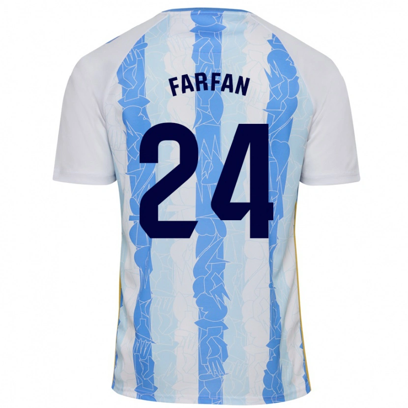 Danxen Herren María Farfán #24 Weiß Blau Heimtrikot Trikot 2024/25 T-Shirt