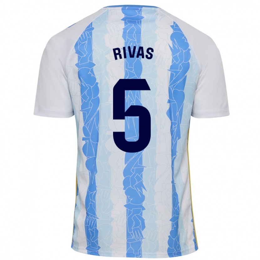 Danxen Herren Juande Rivas #5 Weiß Blau Heimtrikot Trikot 2024/25 T-Shirt