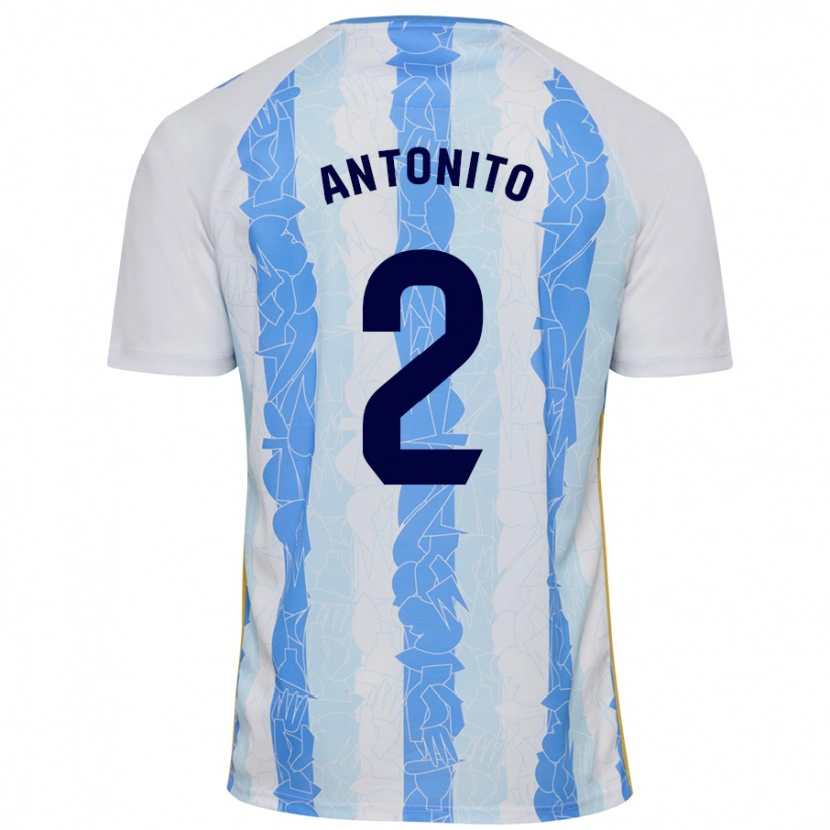 Danxen Herren Antoñito #2 Weiß Blau Heimtrikot Trikot 2024/25 T-Shirt