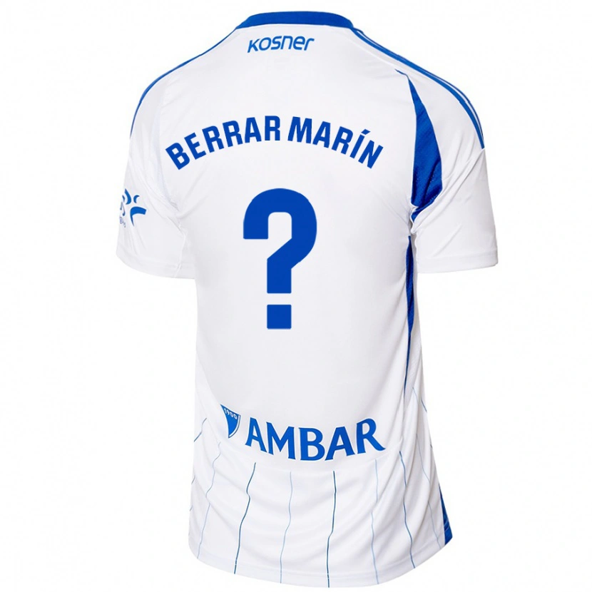 Danxen Herren Sergio Berrar Marín #0 Rot Weiß Heimtrikot Trikot 2024/25 T-Shirt