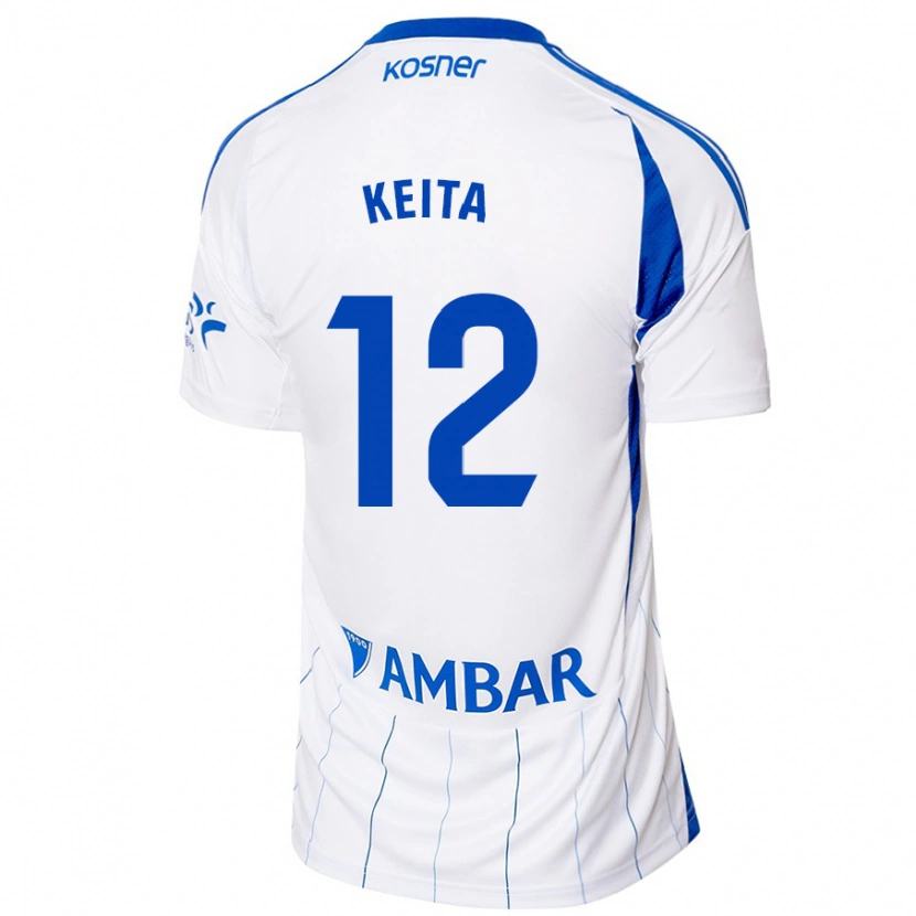 Danxen Herren Lassine Keita #12 Rot Weiß Heimtrikot Trikot 2024/25 T-Shirt