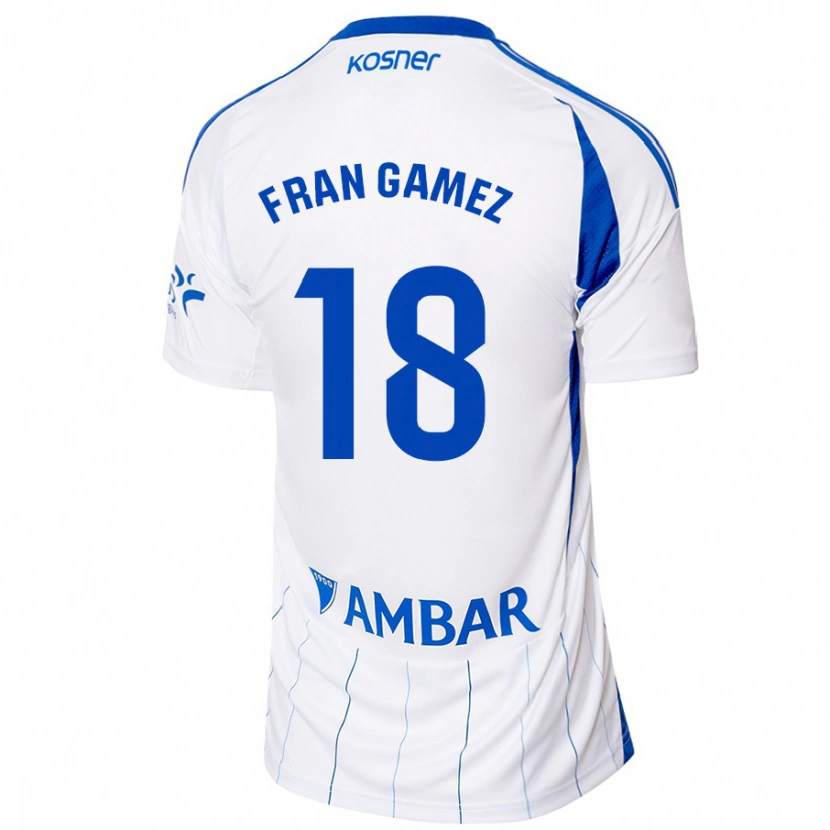 Danxen Herren Fran Gámez #18 Rot Weiß Heimtrikot Trikot 2024/25 T-Shirt