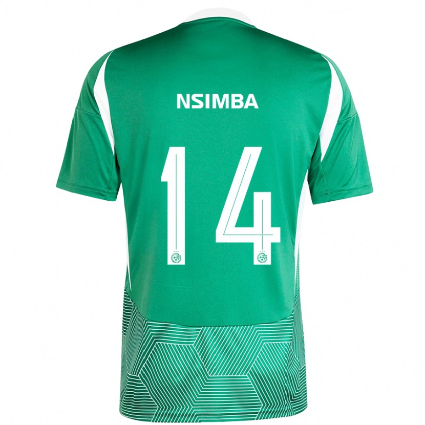 Danxen Herren Vital Nsimba #14 Grün Weiß Heimtrikot Trikot 2024/25 T-Shirt