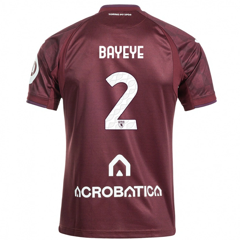 Danxen Herren Brian Bayeye #2 Kastanienbraun Weiß Heimtrikot Trikot 2024/25 T-Shirt