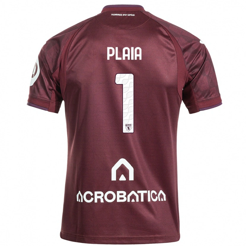 Danxen Herren Francesco Plaia #1 Kastanienbraun Weiß Heimtrikot Trikot 2024/25 T-Shirt
