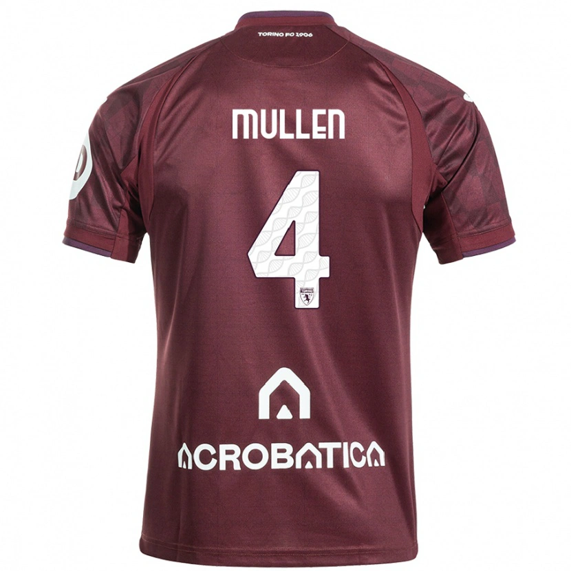 Danxen Herren Senan Mullen #4 Kastanienbraun Weiß Heimtrikot Trikot 2024/25 T-Shirt