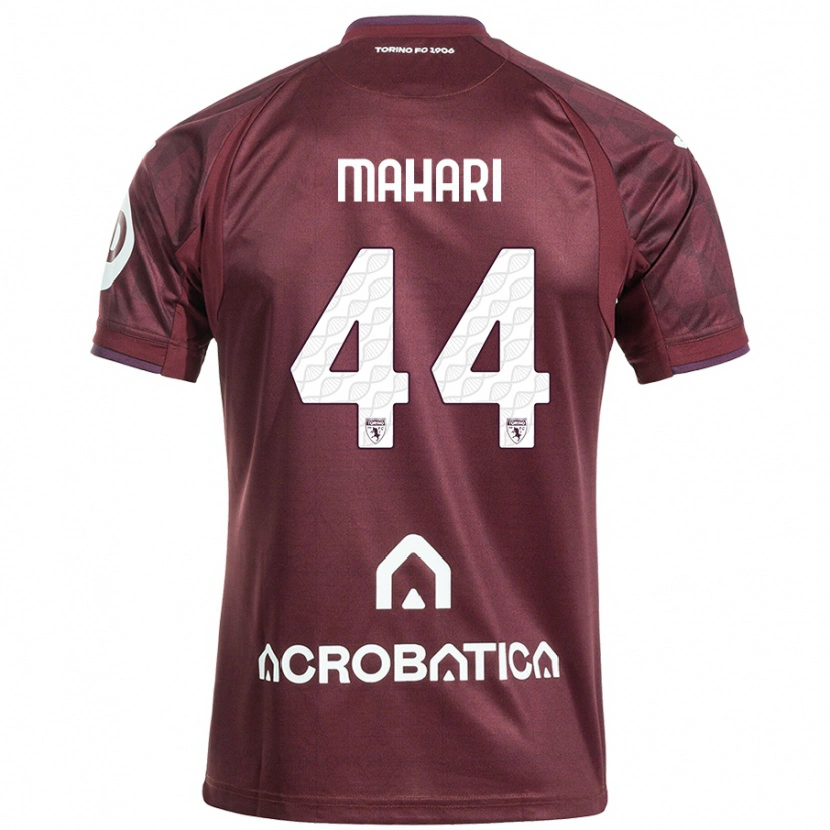 Danxen Herren Efdon Mahari #44 Kastanienbraun Weiß Heimtrikot Trikot 2024/25 T-Shirt