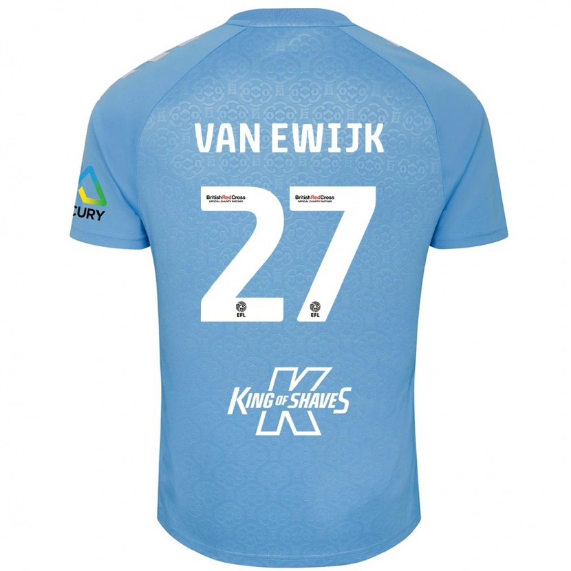 Danxen Herren Milan Van Ewijk #27 Blau Weiß Heimtrikot Trikot 2024/25 T-Shirt