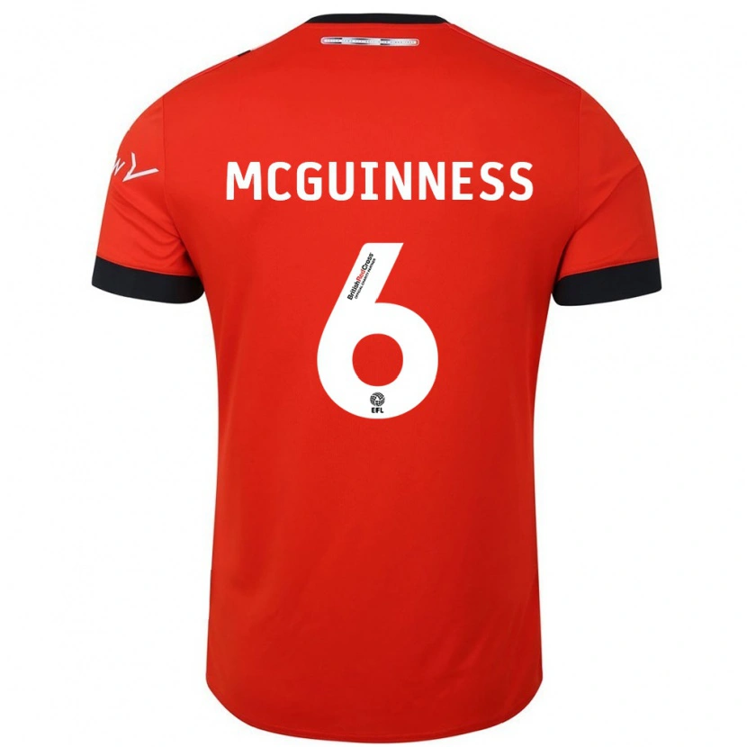 Danxen Herren Mark Mcguinness #6 Orange Schwarz Heimtrikot Trikot 2024/25 T-Shirt