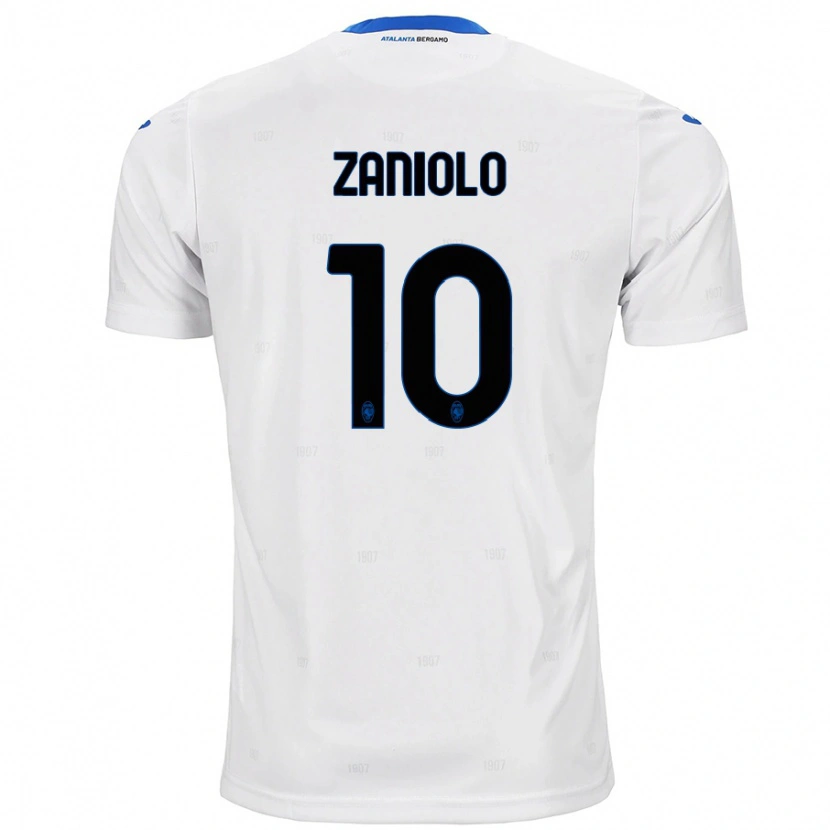 Danxen Herren Nicolò Zaniolo #10 Weiß Auswärtstrikot Trikot 2024/25 T-Shirt
