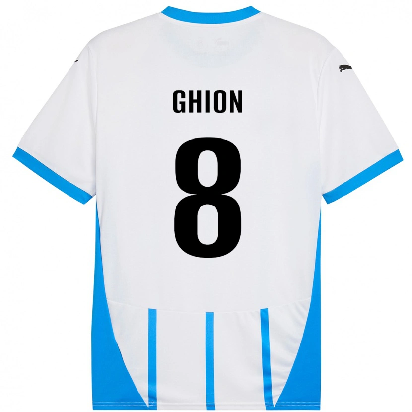 Danxen Herren Andrea Ghion #8 Weiß Blau Auswärtstrikot Trikot 2024/25 T-Shirt