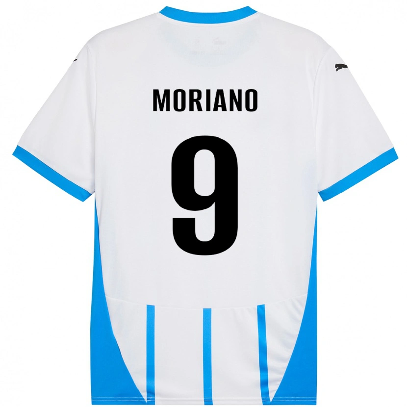 Danxen Herren Andrea Moriano #9 Weiß Blau Auswärtstrikot Trikot 2024/25 T-Shirt