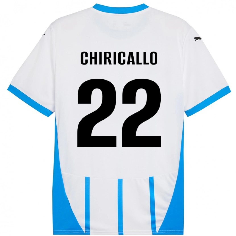 Danxen Herren Giovanni Chiricallo #22 Weiß Blau Auswärtstrikot Trikot 2024/25 T-Shirt