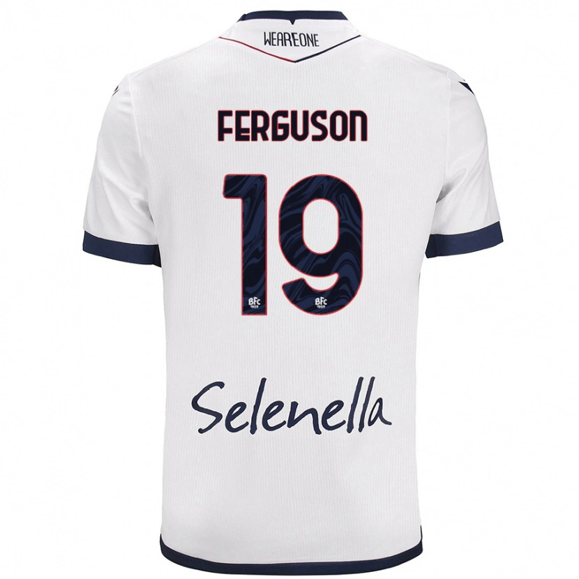 Danxen Herren Lewis Ferguson #19 Weiß Königsblau Auswärtstrikot Trikot 2024/25 T-Shirt