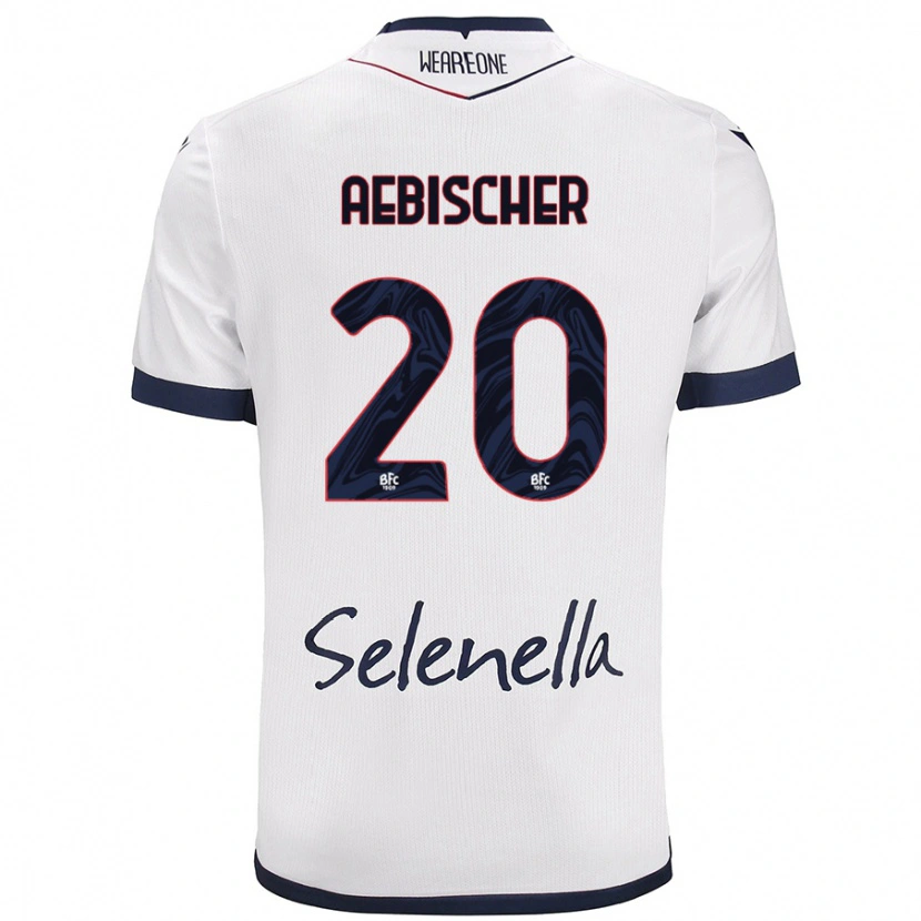 Danxen Herren Michel Aebischer #20 Weiß Königsblau Auswärtstrikot Trikot 2024/25 T-Shirt