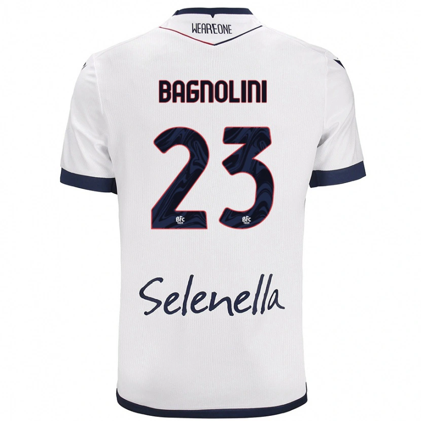 Danxen Herren Nicola Bagnolini #23 Weiß Königsblau Auswärtstrikot Trikot 2024/25 T-Shirt