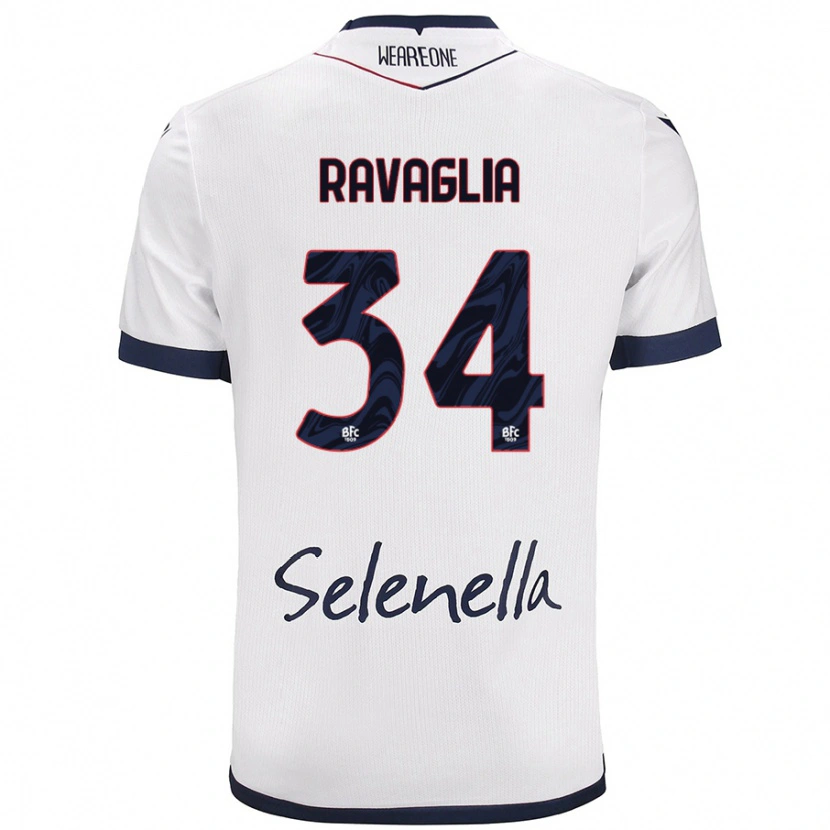 Danxen Herren Federico Ravaglia #34 Weiß Königsblau Auswärtstrikot Trikot 2024/25 T-Shirt