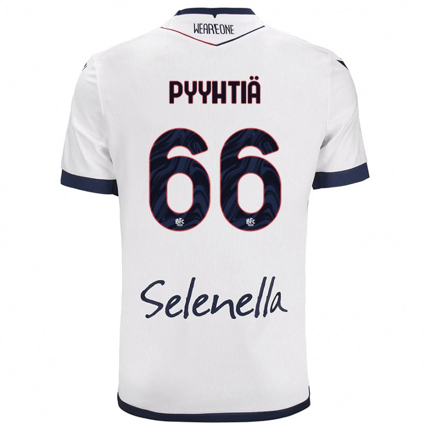 Danxen Herren Niklas Pyyhtiä #66 Weiß Königsblau Auswärtstrikot Trikot 2024/25 T-Shirt