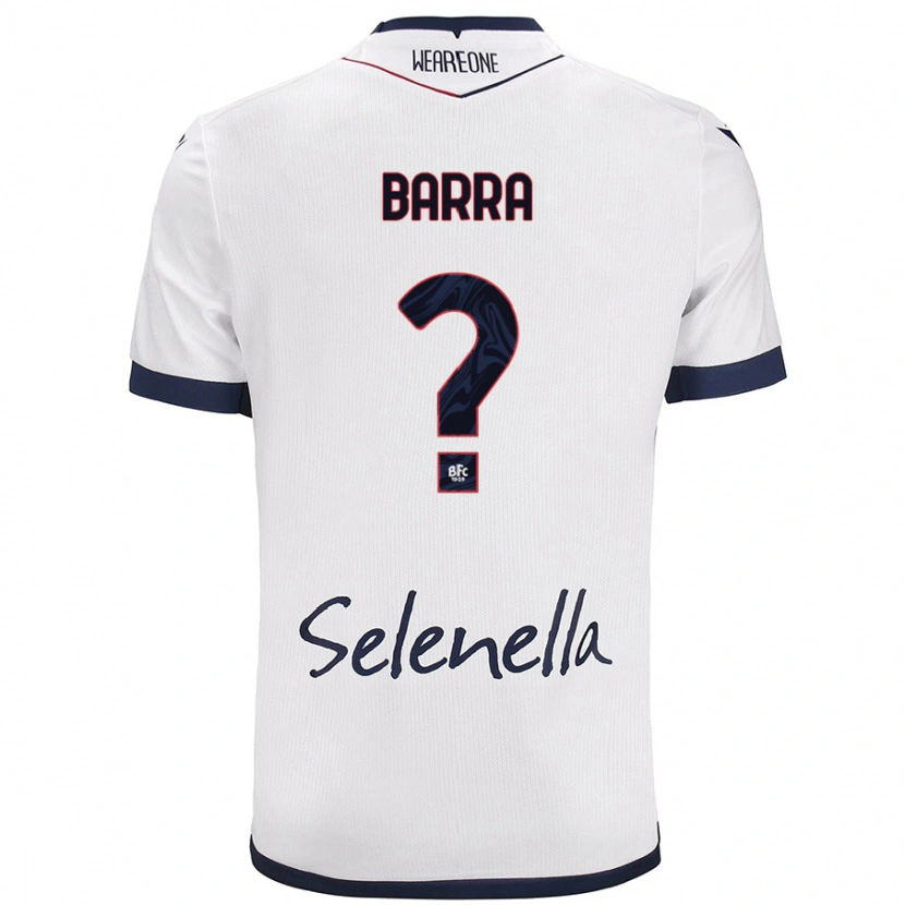 Danxen Herren Edoardo Barra #0 Weiß Königsblau Auswärtstrikot Trikot 2024/25 T-Shirt