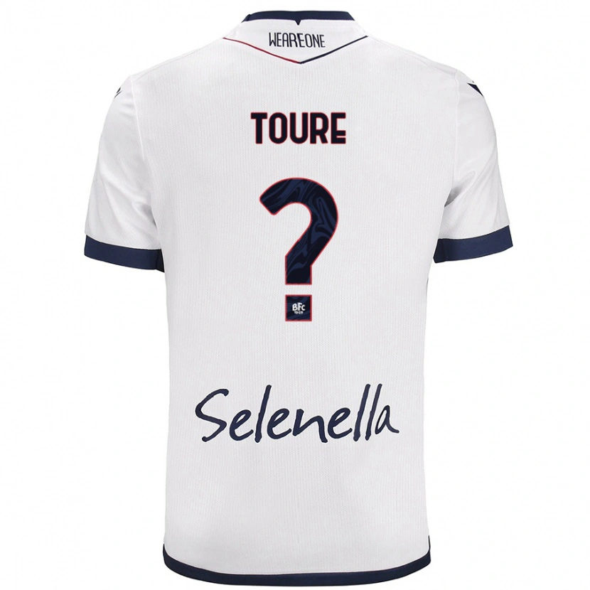 Danxen Herren Mohamed Toure #0 Weiß Königsblau Auswärtstrikot Trikot 2024/25 T-Shirt