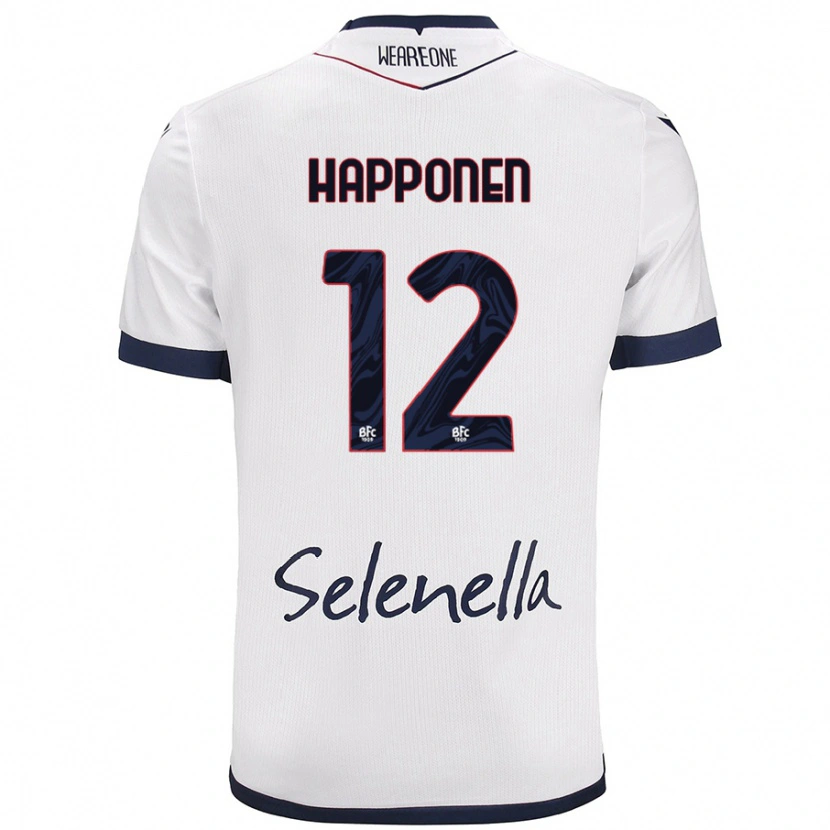 Danxen Herren Ukko Happonen #12 Weiß Königsblau Auswärtstrikot Trikot 2024/25 T-Shirt