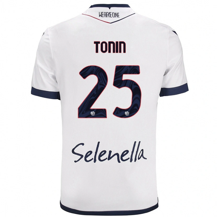 Danxen Herren Federico Tonin #25 Weiß Königsblau Auswärtstrikot Trikot 2024/25 T-Shirt