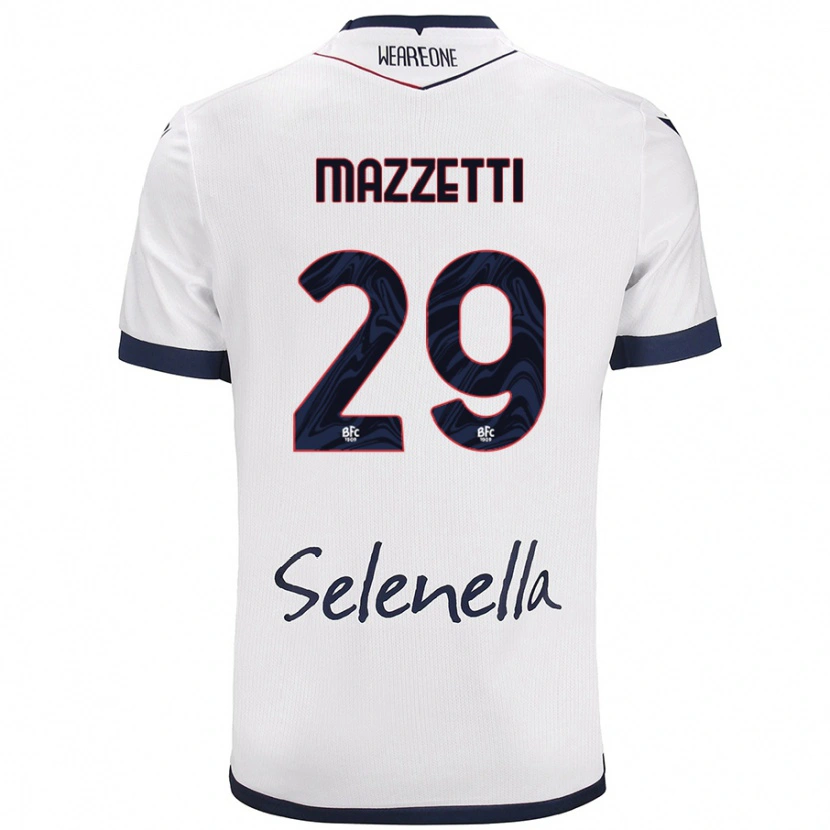 Danxen Herren Gabriele Mazzetti #29 Weiß Königsblau Auswärtstrikot Trikot 2024/25 T-Shirt