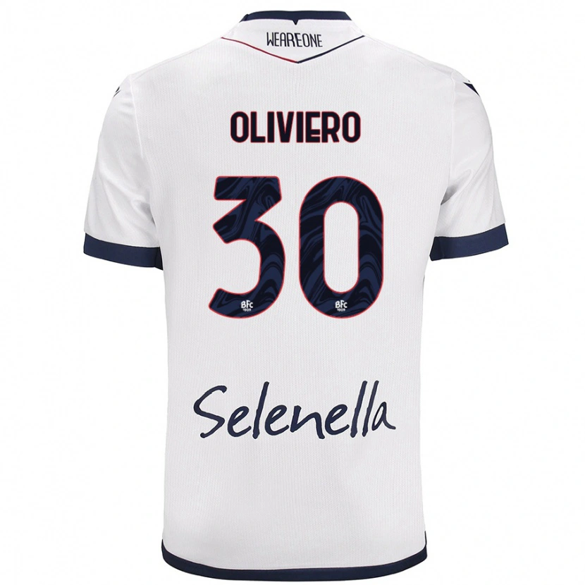 Danxen Herren Andrea Oliviero #30 Weiß Königsblau Auswärtstrikot Trikot 2024/25 T-Shirt