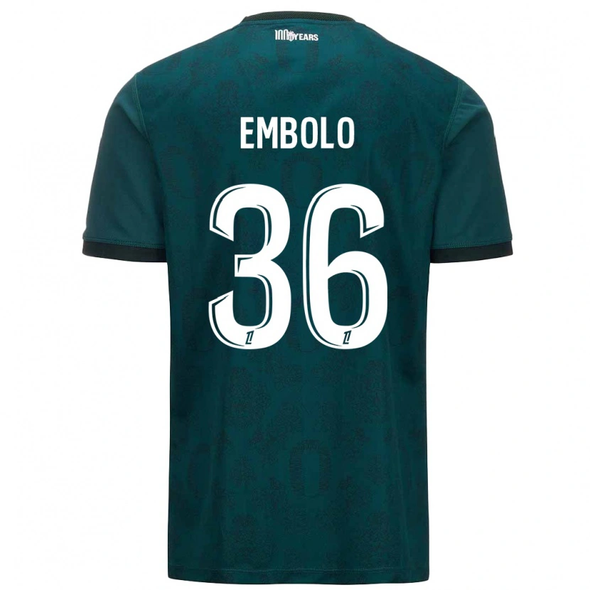Danxen Herren Breel Embolo #36 Dunkelgrün Auswärtstrikot Trikot 2024/25 T-Shirt